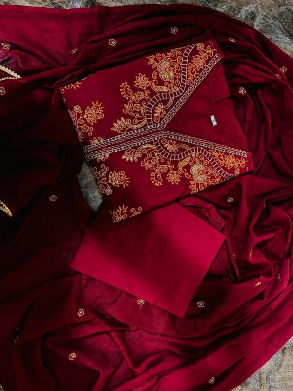 Vishpra women's maroon printed cotton kurta - Image 10