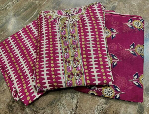 Vishpra Women's Floral Butti Printed Pure Cotton Suit - Image 8